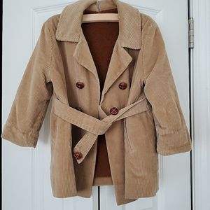 Toddler corduroy trench coat